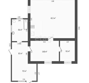 Дом 125м&sup2;, 2-этажный, участок 5 сот.  