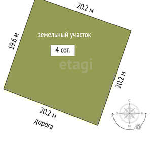 Дача 20м², 2-этажный, участок 4 сот.  