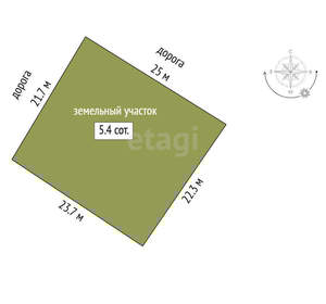 Дом 50м², 2-этажный, участок 6 сот.  