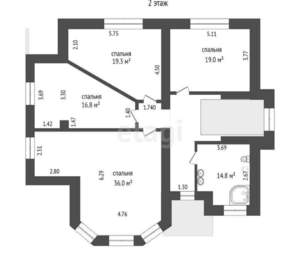 Дом 356м², 2-этажный, участок 13 сот.  