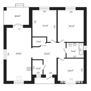Коттедж 51м², 2-этажный, участок 6 сот.  