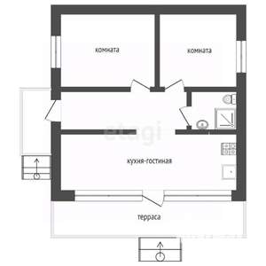 Дом 64м&sup2;, 1-этажный, участок 10 сот.  