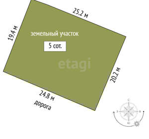 Дача 39м², 2-этажный, участок 5 сот.  