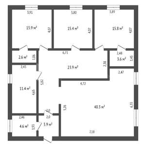 Коттедж 140м², 1-этажный, участок 6 сот.  