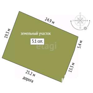 Дача 50м², 1-этажный, участок 5 сот.  