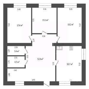 Дом 108м&sup2;, 1-этажный, участок 10 сот.  