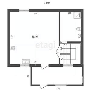 Дом 120м&sup2;, 2-этажный, участок 6 сот.  