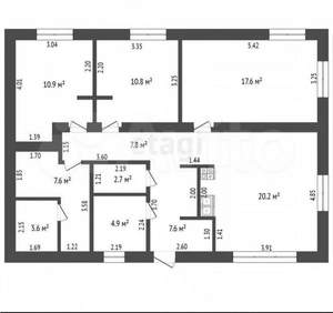 Дом 94м&sup2;, 1-этажный, участок 10 сот.  