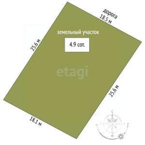 Дом 50м², 2-этажный, участок 5 сот.  