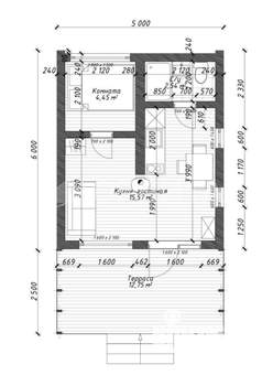 Дом 43м², 2-этажный, участок 4 сот.  
