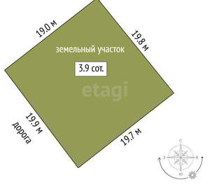 Дом 70м², 2-этажный, участок 4 сот.  
