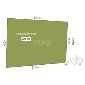 Дом 100м&sup2;, 1-этажный, участок 5 сот.  