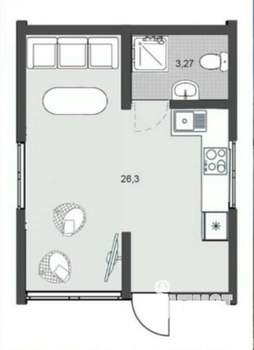 Дом 30м&sup2;, 2-этажный, участок 7 сот.  