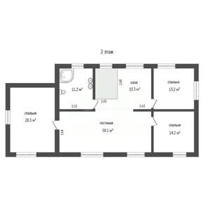 Дом 177м&sup2;, 2-этажный, участок 11 сот.  