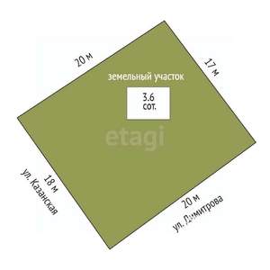 Дом 86м&sup2;, 1-этажный, участок 4 сот.  