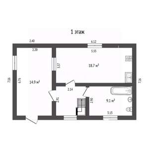 Дом 68м&sup2;, 2-этажный, участок 4 сот.  