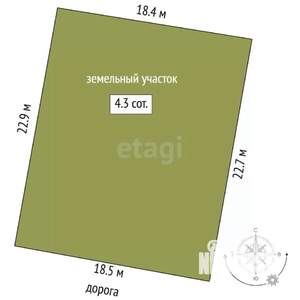 Дом 31м&sup2;, 1-этажный, участок 4 сот.  