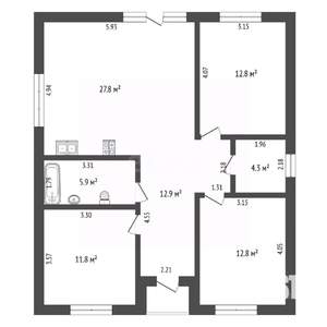 Дача 90м², 1-этажный, участок 8 сот.  