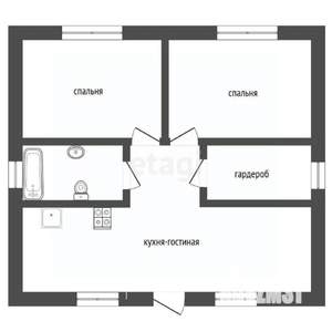 Дом 71м², 1-этажный, участок 5 сот.  