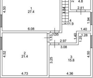 Дом 156м&sup2;, 2-этажный, участок 469 сот.  