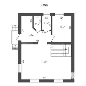 Коттедж 150м², 2-этажный, участок 8 сот.  