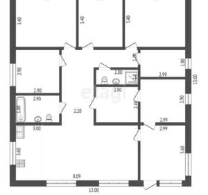 Дом 141м&sup2;, 1-этажный, участок 6 сот.  