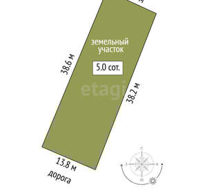 Дом 50м², 1-этажный, участок 5 сот.  