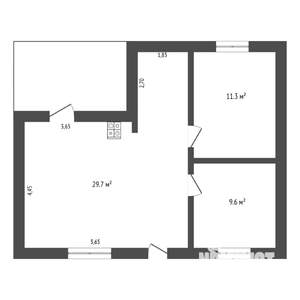 Коттедж 60м², 1-этажный, участок 6 сот.  