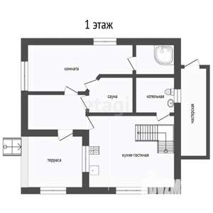 Дом 86м&sup2;, 2-этажный, участок 6 сот.  