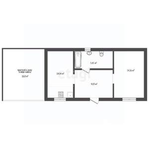 Дом 45м&sup2;, 1-этажный, участок 14 сот.  