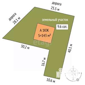 Дом 143м&sup2;, 2-этажный, участок 15 сот.  