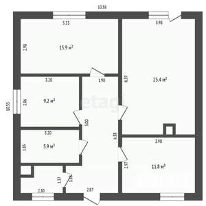 Дом 85м², 1-этажный, участок 5 сот.  