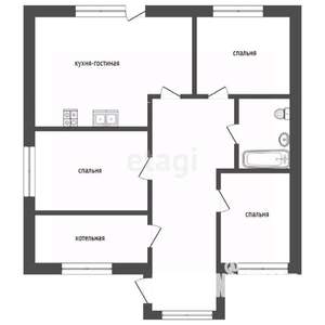 Дом 100м², 1-этажный, участок 6 сот.  