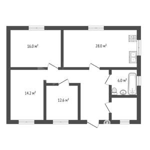 Коттедж 110м², 1-этажный, участок 5 сот.  