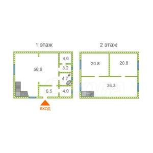 Дом 160м², 2-этажный, участок 5 сот.  