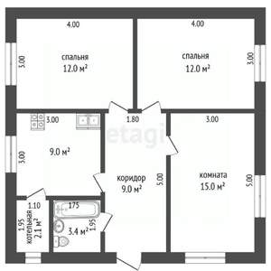 Дом 76м², 1-этажный, участок 4 сот.  