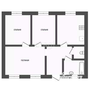 Дом 73м&sup2;, 1-этажный, участок 5 сот.  