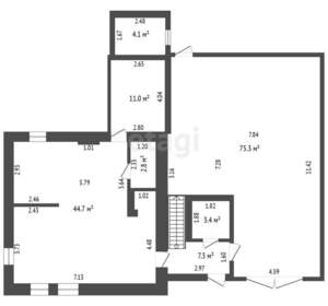 Дом 190м², 2-этажный, участок 5 сот.  