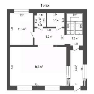 Дом 173м&sup2;, 2-этажный, участок 6 сот.  