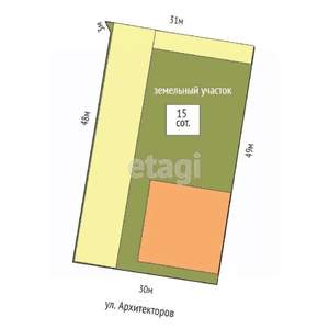 Дом 444м², 3-этажный, участок 15 сот.  