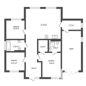 Коттедж 130м², 1-этажный, участок 8 сот.  