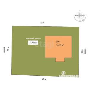 Дом 475м&sup2;, 2-этажный, участок 13 сот.  