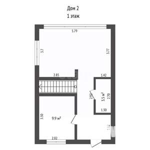 Дом 99м&sup2;, 2-этажный, участок 1 сот.  