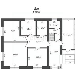 Дом 117м², 2-этажный, участок 7 сот.  