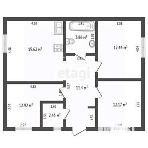 Дача 80м², 1-этажный, участок 8 сот.  