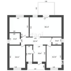 Дом 100м², 1-этажный, участок 8 сот.  