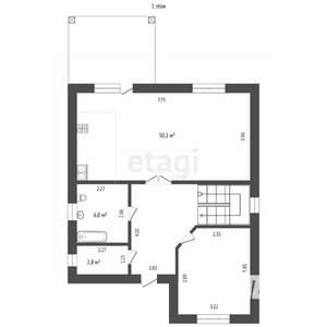 Дом 133м&sup2;, 2-этажный, участок 6 сот.  