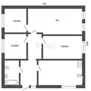 Дом 58м&sup2;, 1-этажный, участок 15 сот.  