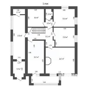 Дом 177м², 2-этажный, участок 12 сот.  