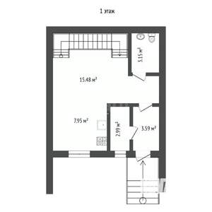 Таунхаус 121м&sup2;, 2-этажный, участок 2 сот.  